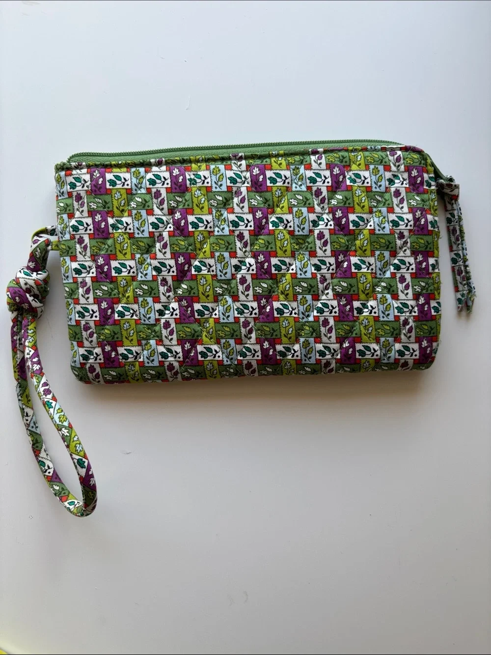 Vera Bradley Zip Wristlet Ribbon Plaid in Premium Cotton